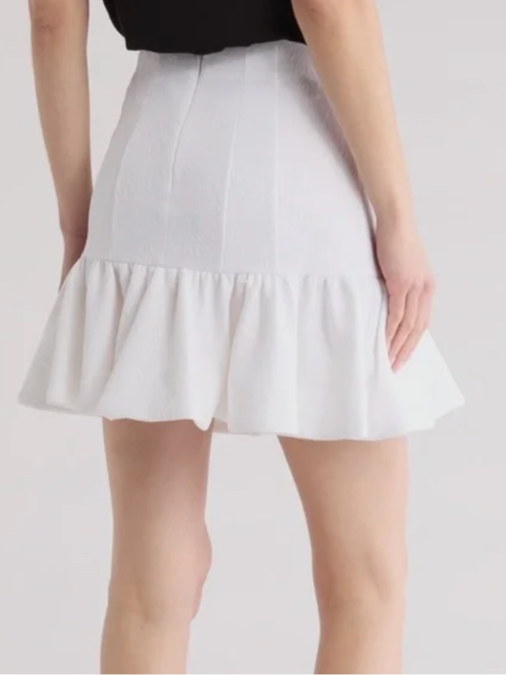 Veronica Beard White Ruffle Mini Skirt Size 6 - Picture 3 of 10